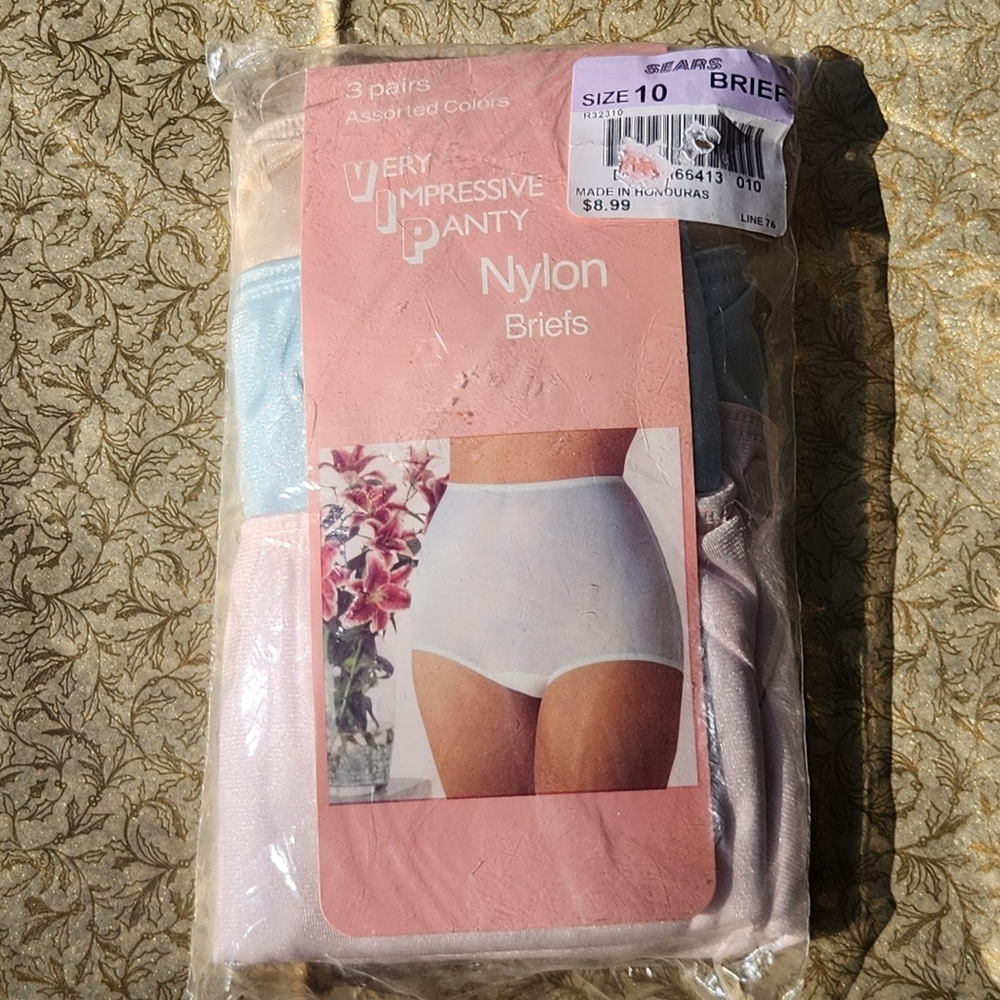 Vintage Granny Panties Size 10 Sears Very Impressive Panty Silk Nylon Pastels
